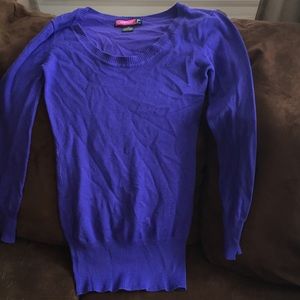 Purple long waisted sweater